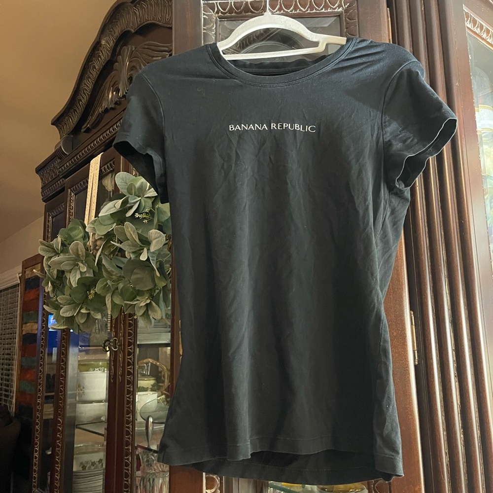 Banana Republic Black Short Sleeve Tee